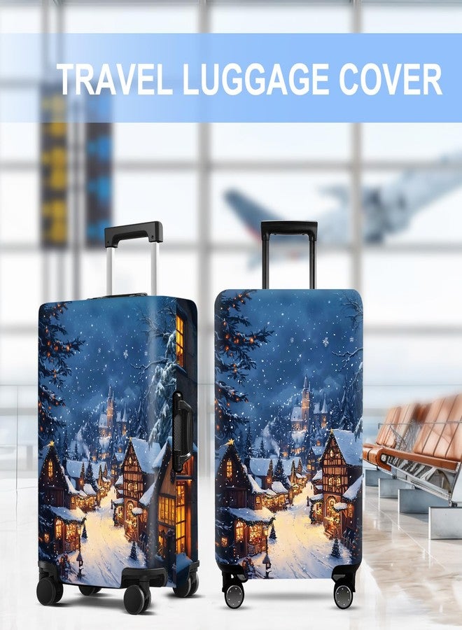 THISFIND Snow Scene Travel Suitcase Protector Elastic Protective Washable Luggage Cover With Concealed Zipper Fits 20-34 Inch (Christmas-5, XL(32-34inch suitcase)) - Image 5